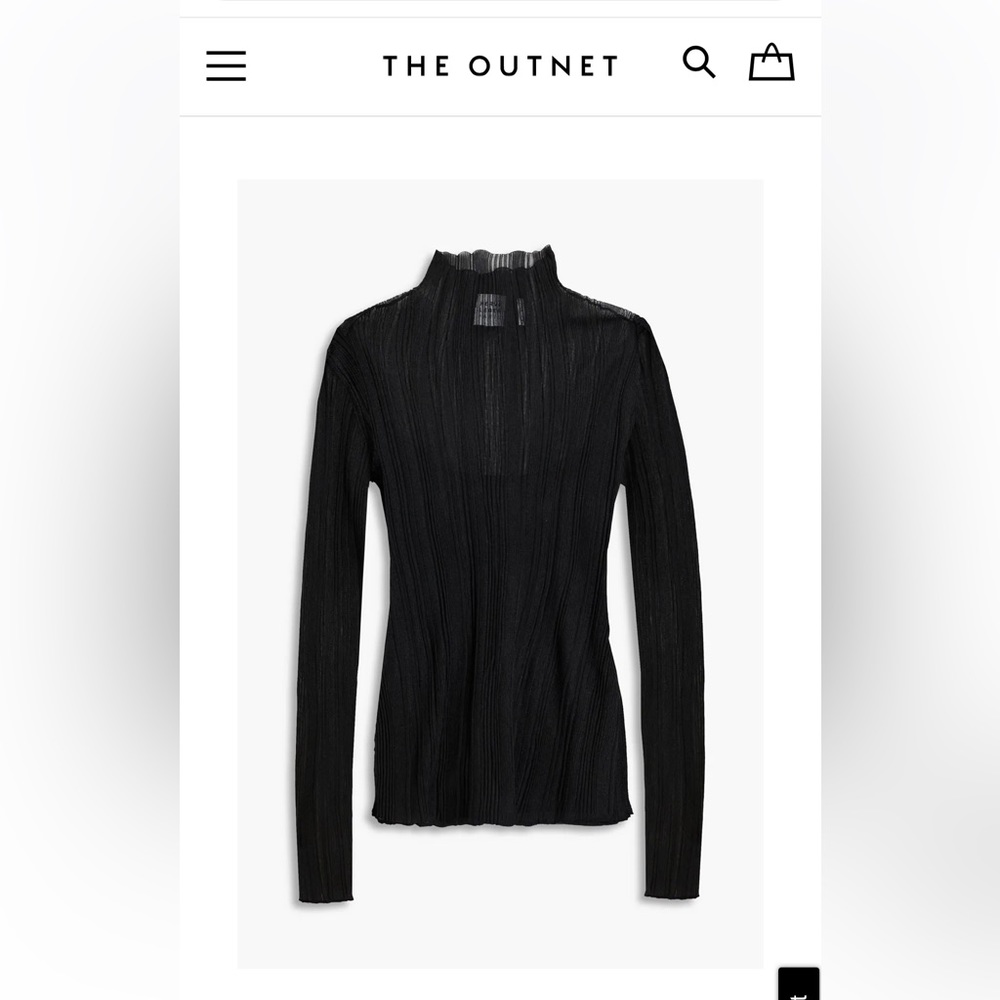 NWT Herve Leger Black Ribbed Top